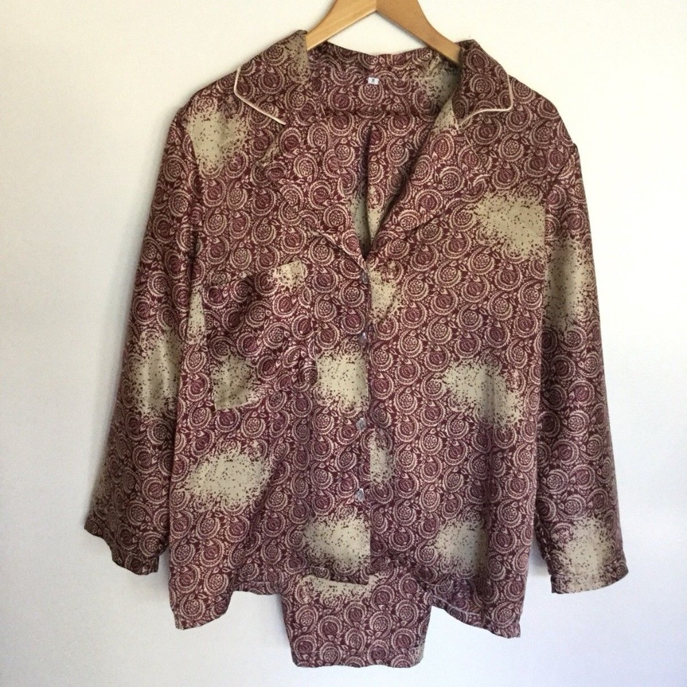Shabby floral stylized Artsy Boho Pajamas Vintage
